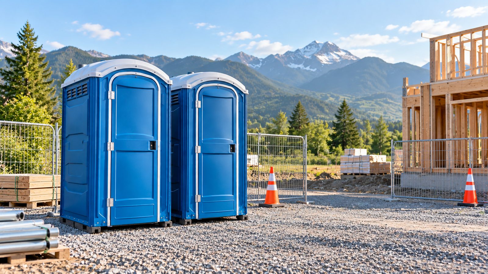 Construction toilet rental in Abbotsford
