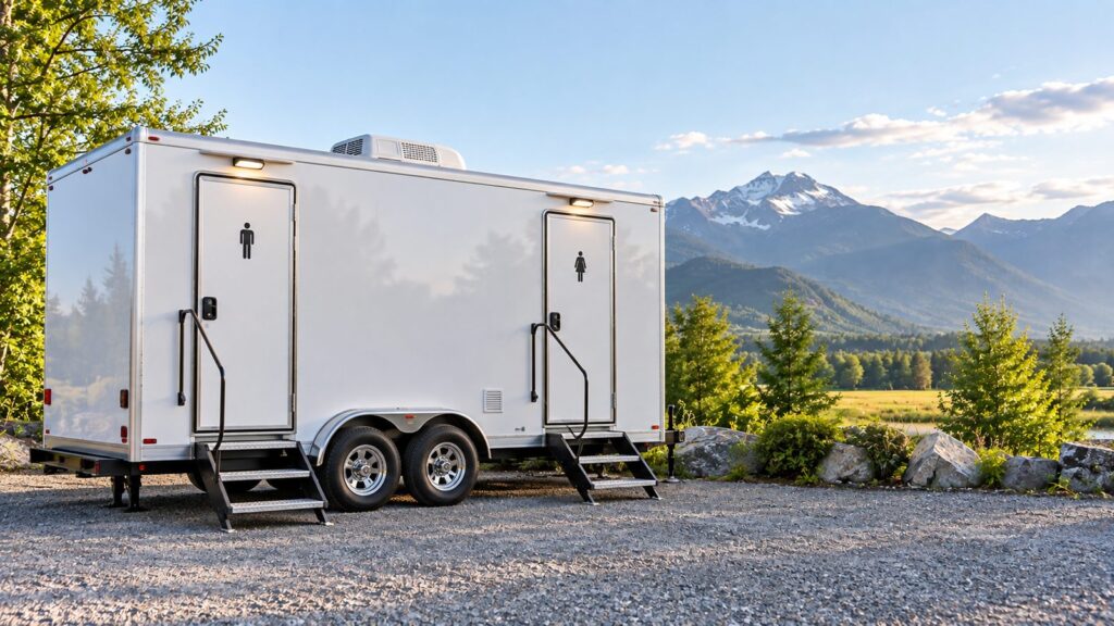 Washroom trailer rental in the Fraser Valley